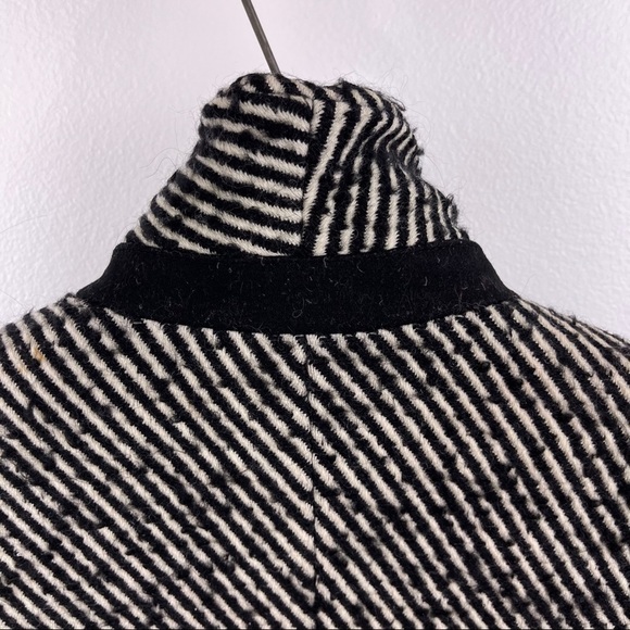 Soia & Kyo Wool Angora Striped Tweed Heavyweight Pea Coat Women’s Size Small - Picture 8 of 10